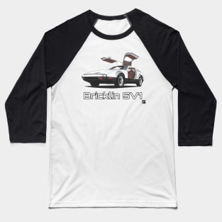 Geo3Doodles Bricklin SV1 (Text) Doodle Baseball T-Shirt